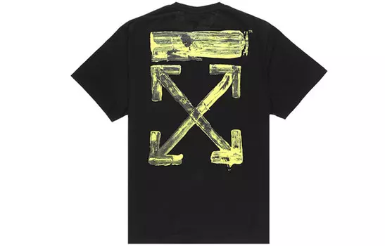 Футболка Oversized Acrylic Arrows S/S, цвет черный/желтый Off-White