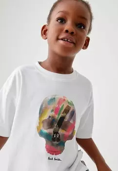 Футболка OVERSIZED SHORT SLEEVE ICONIC Paul Smith Junior, белый