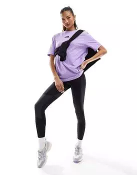 Футболка Oversized-тяжеловеса The North Face фиолетового цвета
