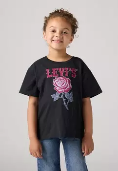 Футболка OVERSIZED WESTERN ROSES TEE Levi's, черный