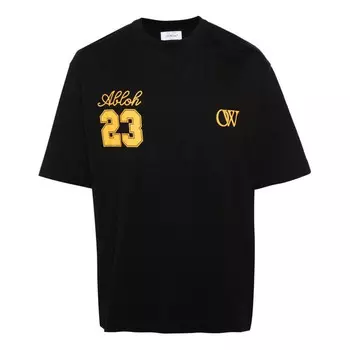 Футболка ow 23 skate logo-print cotton t-shirt 'black' Off-White, черный