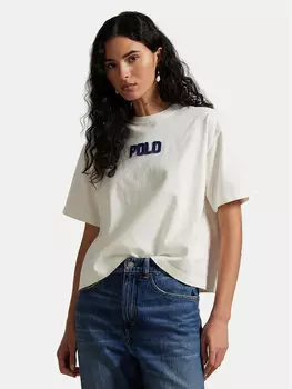 Футболка оверсайз 211965119001 Polo Ralph Lauren, экрю