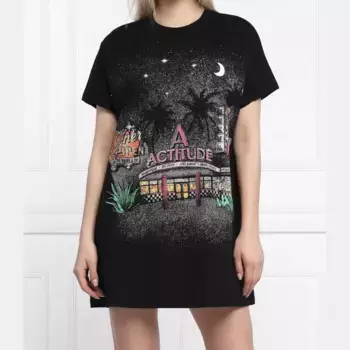 Футболка оверсайз Actitude_Twinset, черный