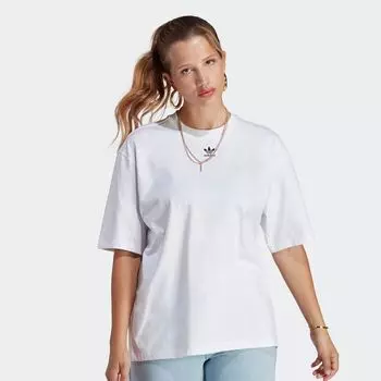 футболка оверсайз Adicolor adidas Originals, цвет white