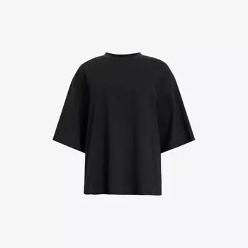Футболка оверсайз amelie из органического хлопка Allsaints, черный