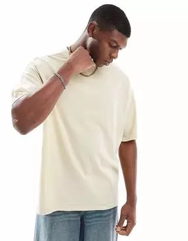 Футболка оверсайз Another Influence с кислотной стиркой в коричневом цвете