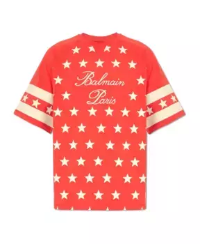 Футболка оверсайз Balmain, красный
