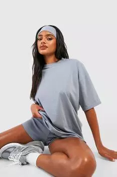 Футболка оверсайз Boohoo, шалфей
