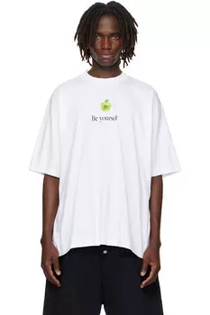 Футболка оверсайз «Будь собой» Vetements, белый