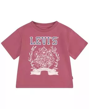 Футболка оверсайз для малышей Collegiate Levi'S, розовый