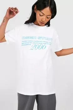 Футболка оверсайз dsgn studio Boohoo, белый