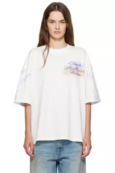 Футболка оверсайз 'Follow me' Amiri, цвет ivory