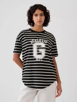 Футболка оверсайз Gap, черный