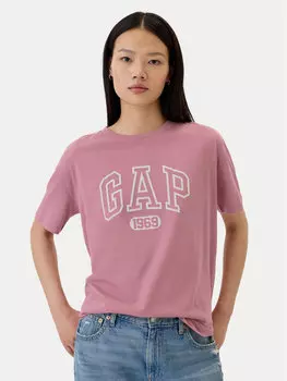 Футболка оверсайз Gap, розовый