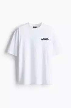 Футболка оверсайз H&M, белый