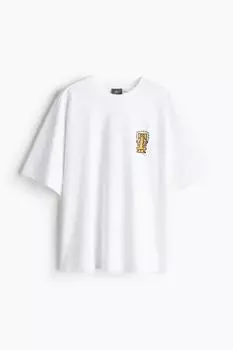 Футболка оверсайз H&M, белый