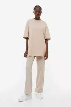Футболка оверсайз H&M, бежевый