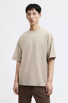 Футболка оверсайз H&M, бежевый