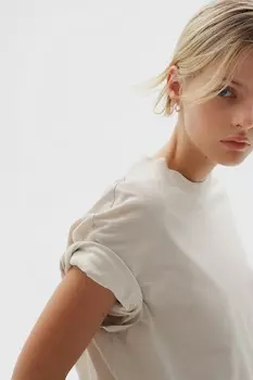 Футболка оверсайз H&M, бежевый