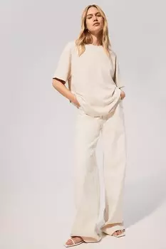 Футболка оверсайз H&M, бежевый