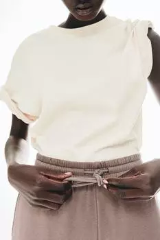Футболка оверсайз H&M, бежевый