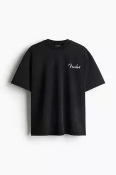 Футболка оверсайз H&M, черный