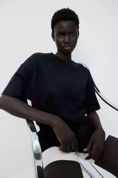 Футболка оверсайз H&M, черный