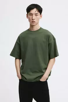 Футболка оверсайз H&M, хаки