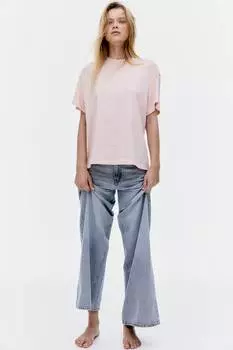 Футболка оверсайз H&M, розовый