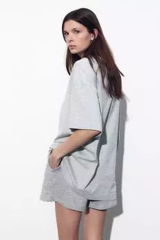 Футболка оверсайз H&M, серый