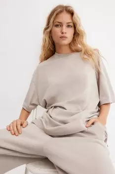 Футболка оверсайз H&M, серый
