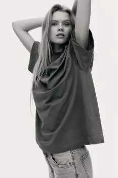 Футболка оверсайз H&M, серый