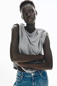 Футболка оверсайз H&M, серый