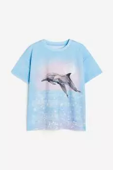 Футболка оверсайз H&M, синий