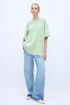 Футболка оверсайз H&M, зеленый