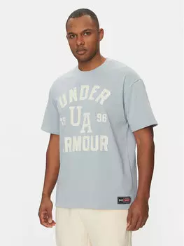 Футболка оверсайз Heavyweight Varsity 1390179 Under Armour, голубой