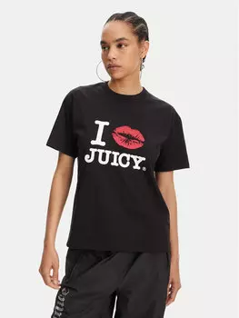 Футболка оверсайз I Kiss JCWCT125348 Juicy Couture, черный