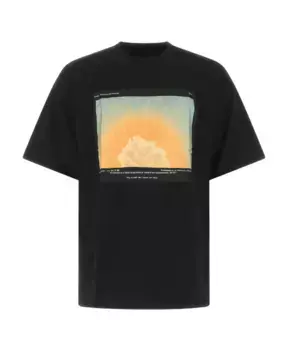 Футболка оверсайз из хлопка Oamc, черный