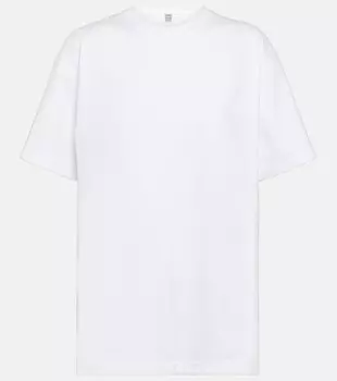 Футболка оверсайз из хлопкового джерси TOTEME, белый