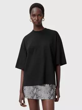 Футболка оверсайз из органического хлопка amelie AllSaints, черный