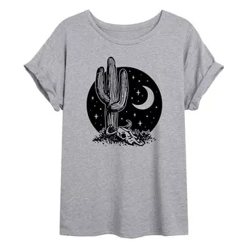 Футболка оверсайз Junior's Desert Cactus Moon Licensed Character, серый