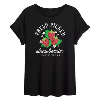 Футболка оверсайз Junior's Fresh Strawberry Licensed Character