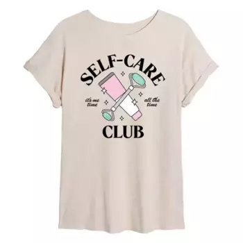 Футболка оверсайз «Клуб заботы о себе» для подростков Unbranded, бежевый