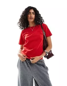 Футболка оверсайз красного цвета JJXX