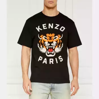Футболка оверсайз Lucky Tiger Kenzo, черный