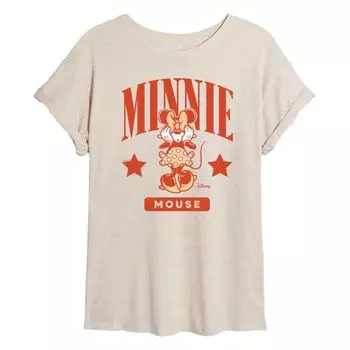 Футболка оверсайз Minnie Mouse для подростков Disney, бежевый