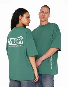 Футболка оверсайз Multiply Apparel Edge зеленого цвета