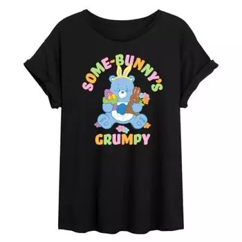 Футболка оверсайз "Недовольный зайка" Care Bears для подростков Licensed Character, черный