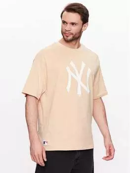 Футболка оверсайз New Era, бежевый