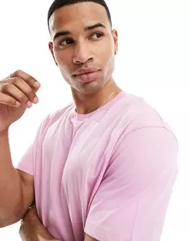 Футболка оверсайз пастельно-розового цвета Brave Soul